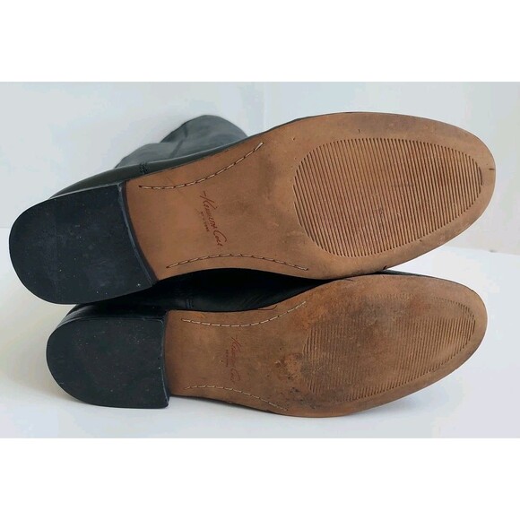 Ladies Kenneth Cole Black Leather Elastic Side Zip Tall Riding Boots Size 10/11 - Picture 11 of 12